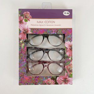 Max Edition +2.00 Reading Glasses Blush Tortoise Brown